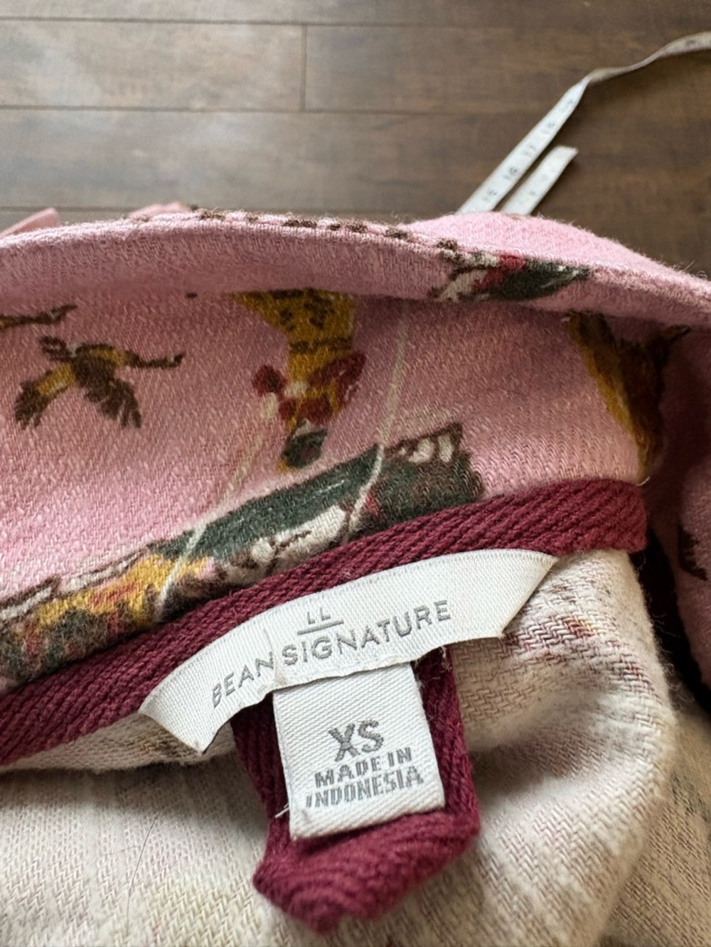 L.L. Bean Pink Nature inspired Print Half-Zip Pullover - Picture 7 of 16